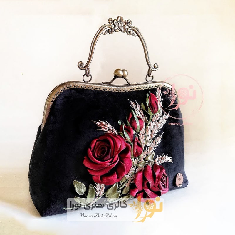 پک کامل لوازم دوخت کیف پارچه مشکی یا یشمی دهنه تکسون 1 min